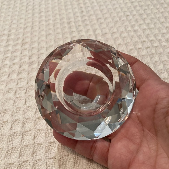 Home Essentials And Beyond Set Of 3 Cut Glass Tea Light Holders NIB - Picture 6 of 8